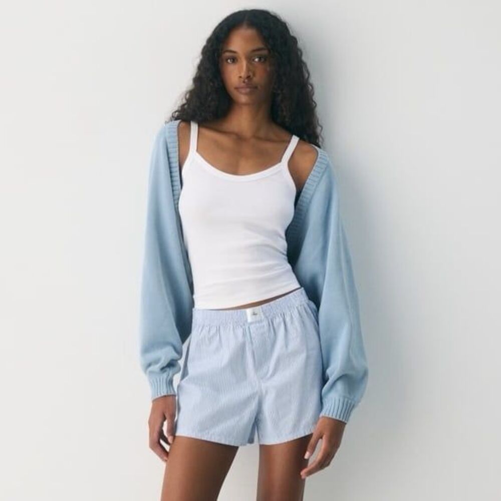 NWT Aritzia TNA Gramercy Shrug in Ripple Blue